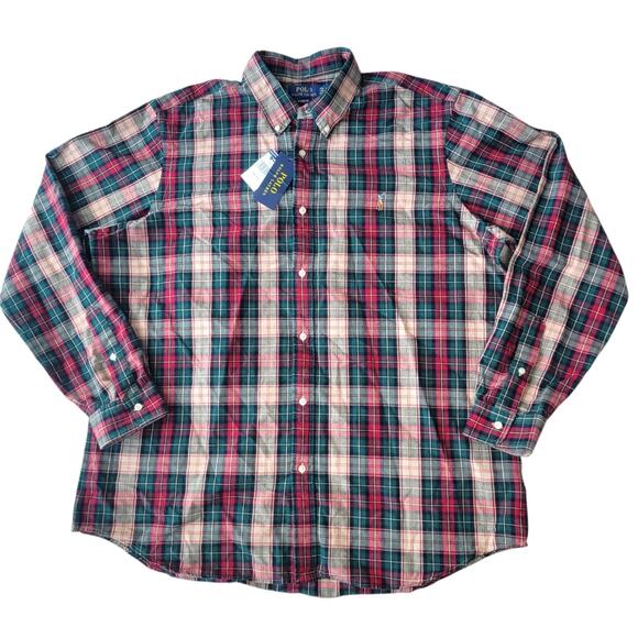 Polo Ralph Lauren Other - Polo Ralph Lauren Men's Classic Fit Plaid Brushed Flannel Shirt NWT XXL